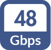 Binary 48 Gbps Icon